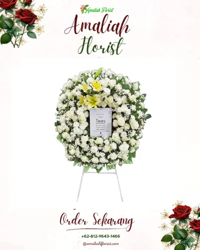 Krans Bunga Duka Cita di Sukawati